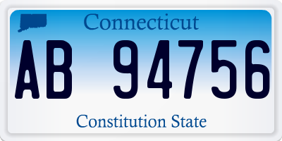 CT license plate AB94756