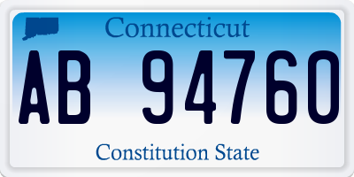 CT license plate AB94760