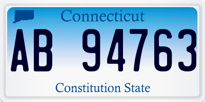CT license plate AB94763