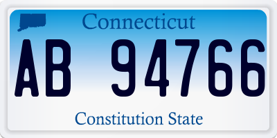 CT license plate AB94766