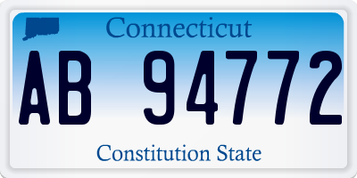 CT license plate AB94772