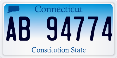 CT license plate AB94774