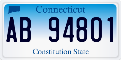 CT license plate AB94801