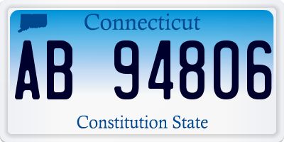 CT license plate AB94806