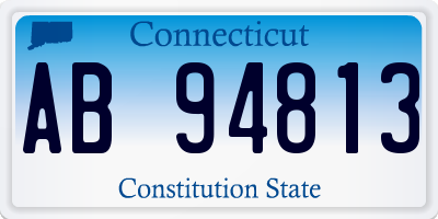 CT license plate AB94813