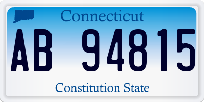 CT license plate AB94815