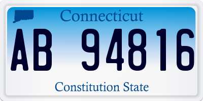 CT license plate AB94816
