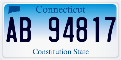 CT license plate AB94817