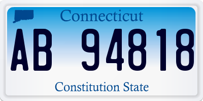 CT license plate AB94818