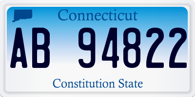 CT license plate AB94822