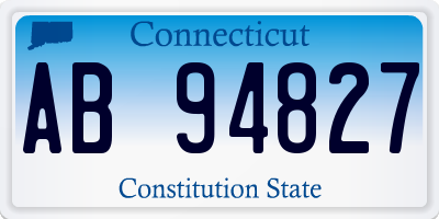 CT license plate AB94827