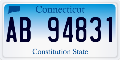 CT license plate AB94831