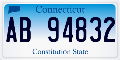 CT license plate AB94832