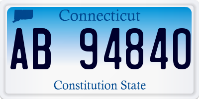 CT license plate AB94840