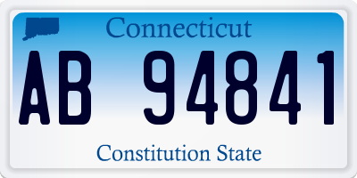 CT license plate AB94841