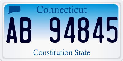 CT license plate AB94845
