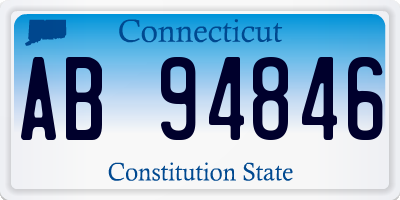 CT license plate AB94846