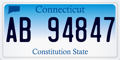 CT license plate AB94847