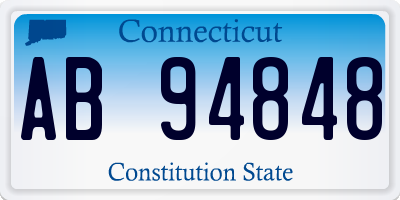 CT license plate AB94848