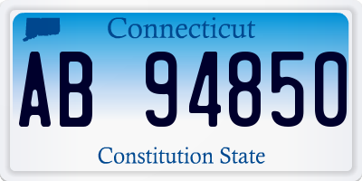 CT license plate AB94850