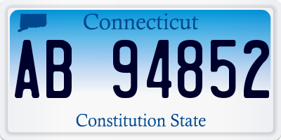 CT license plate AB94852