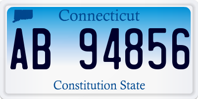 CT license plate AB94856