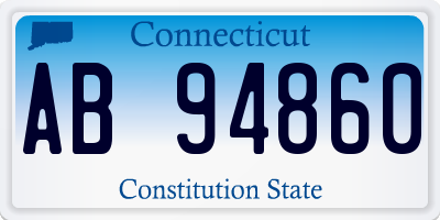 CT license plate AB94860