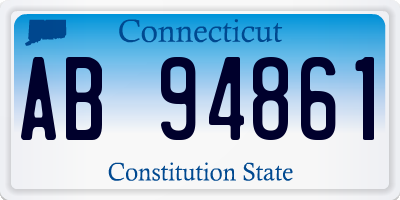 CT license plate AB94861