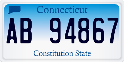 CT license plate AB94867