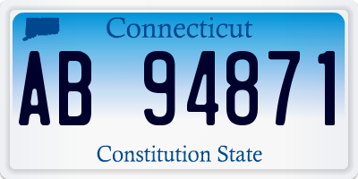 CT license plate AB94871