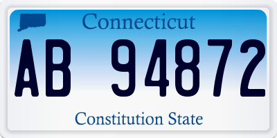 CT license plate AB94872
