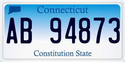 CT license plate AB94873