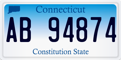 CT license plate AB94874