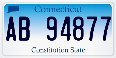 CT license plate AB94877