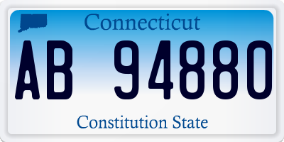 CT license plate AB94880