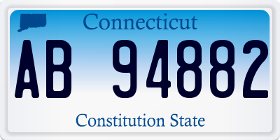 CT license plate AB94882