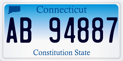 CT license plate AB94887