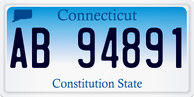 CT license plate AB94891