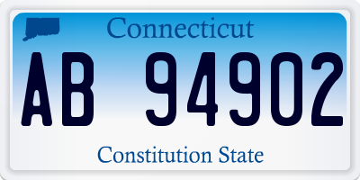 CT license plate AB94902