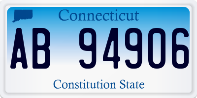 CT license plate AB94906