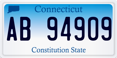 CT license plate AB94909