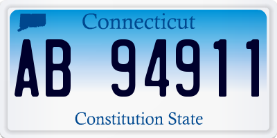 CT license plate AB94911