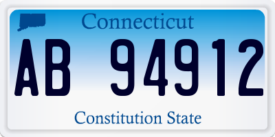 CT license plate AB94912