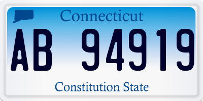 CT license plate AB94919