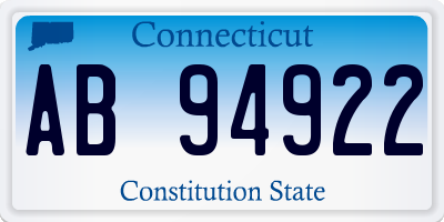CT license plate AB94922