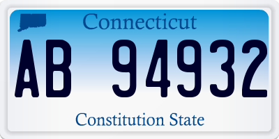 CT license plate AB94932