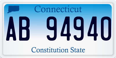 CT license plate AB94940