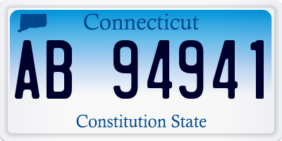 CT license plate AB94941