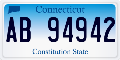 CT license plate AB94942