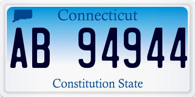 CT license plate AB94944